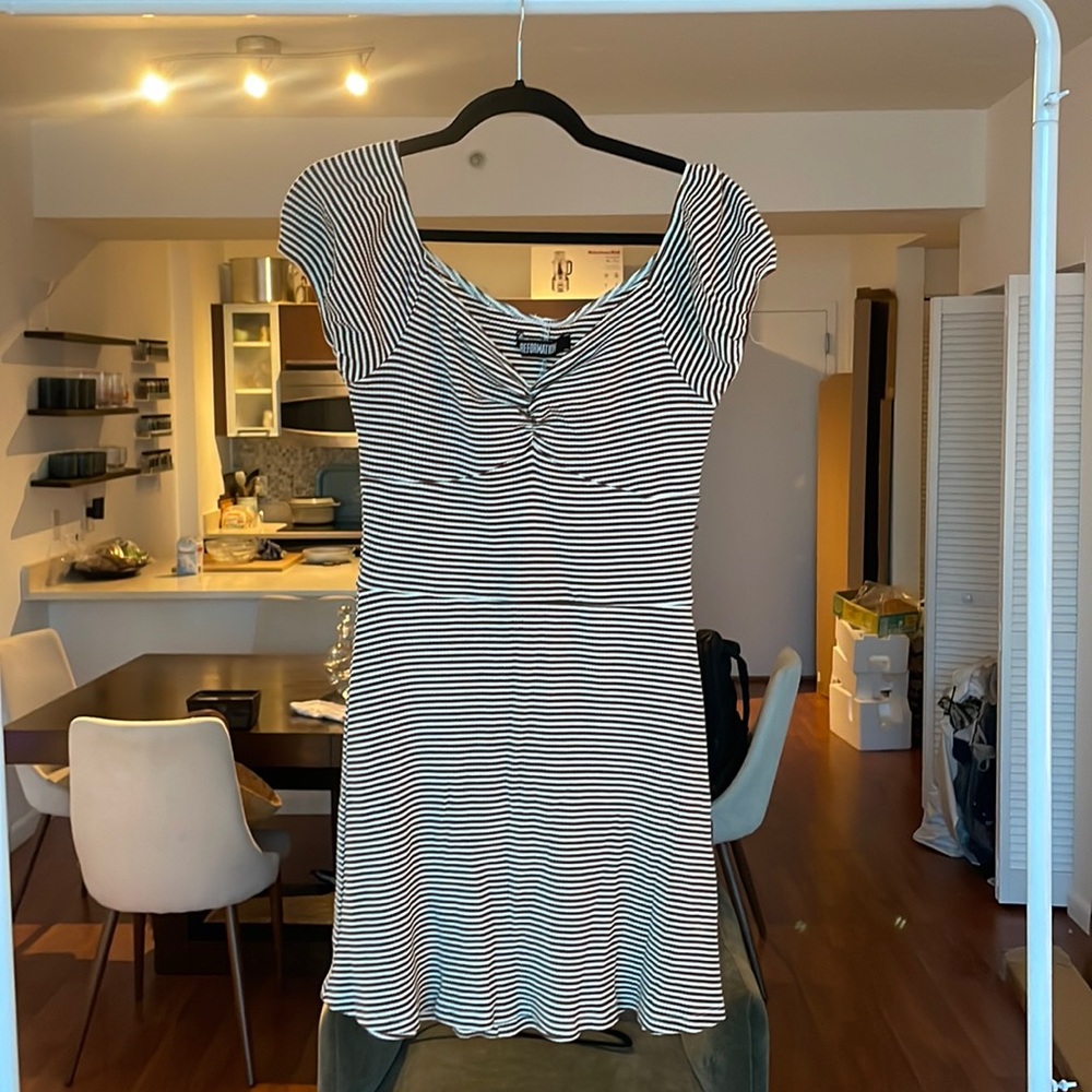 Reformation striped jersey dress Size 8